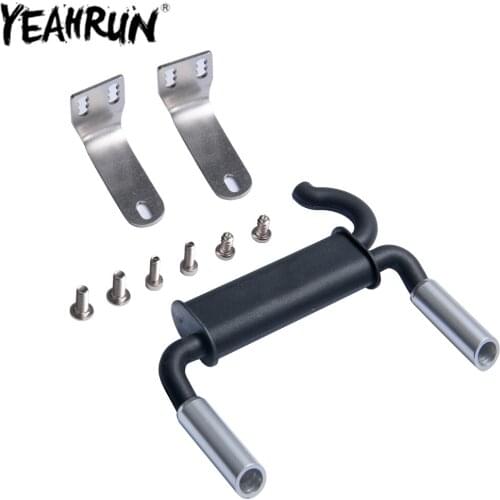 YEAHRUN Metal Simulation Exhaust Pipe Gas Vent for 1:10 RC Crawler AXIAL SCX10 II 90046 Double Pipe Fuel Tank Exhaust Pipe