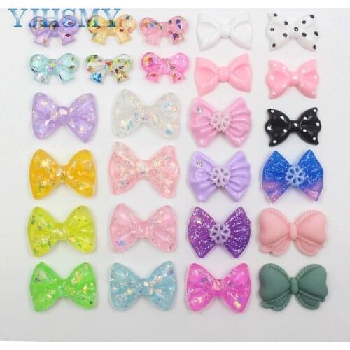 YJHSMY 20312-1,10pcs 30mm*20mm,multiple Multiple bow color shiny Headdress,Trinkets ornaments Decorations,DIY handmade materials