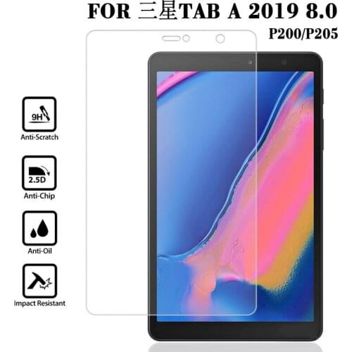 Tempered Glass Screen Protector Film for Samsung Galaxy Tab A 8.0" 2019 SM-P205 SM-P200 Tab