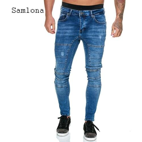 Plus size Men Sexy Jeans Denim Pants Casual Pantalon Mens Clothes Fashion 2020 European and American style Blue Black Trousers