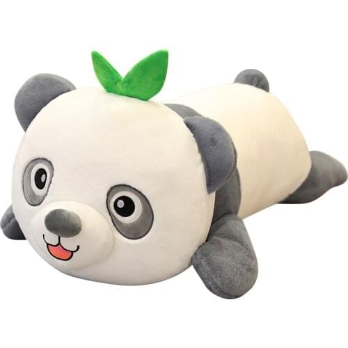 1 pcs 45/65cm Cute Baby Panda with Bamboo Plush Toys Stuffed Forest Animal Doll Cartoon Soft Sleep Pillow Cushion Lovers Gifts
