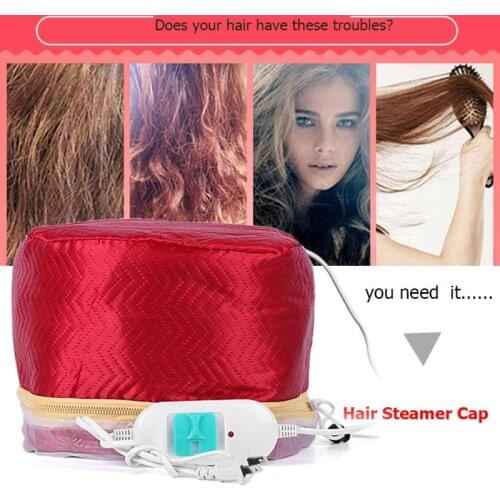 1pc Adjustable Hair Steamer Cap Dryer Electric Hair Heating Cap Thermal Treatment Hat Beauty SPA Nourishing Hair Care US EU Plug
