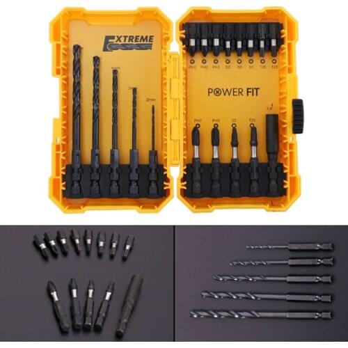 18/42pcs Impact Batche Head S2 Alloy Steel Multifunction Electric Drill HighHardness Drill Bit Set Socket Adapter For Power Tool