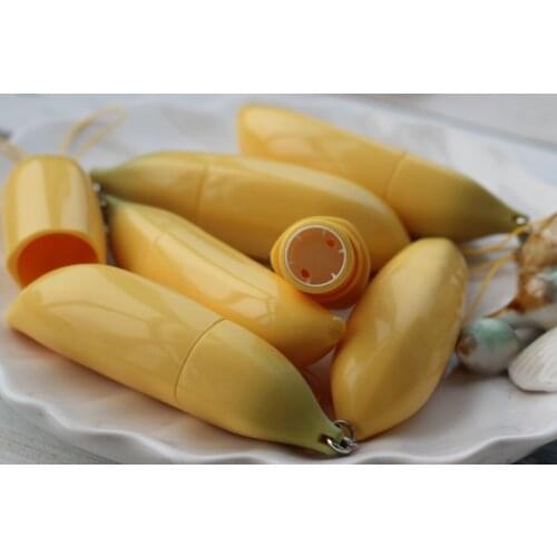 24pcs/lot Kids Cute Shape Banana Lipstic Lip Balm Tube Empty High Quality Plastic Lipstick Tube Lipstick Gloss Container