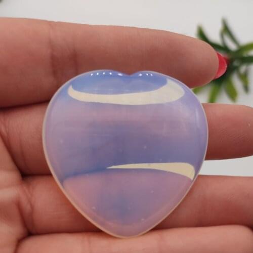 4cm opal Thumb-shaped nepenthe water drop concave energy healing stone crystal heart