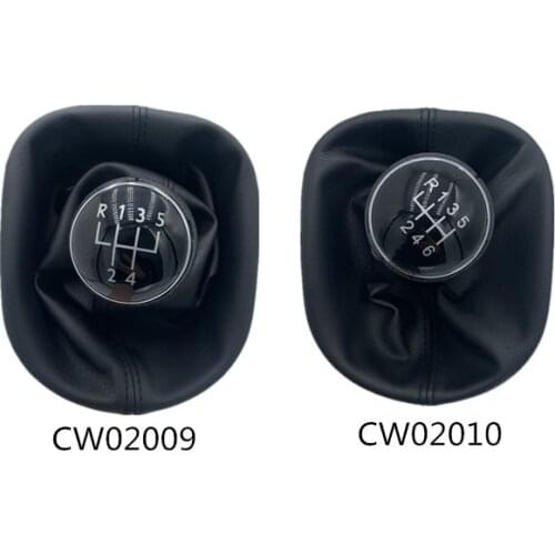 5/6 Speed For Volkswagen VW Caddy 2 II MK2 Touran Gear Shift Knob Lever Stick PEN Gaiter Boot Cover Black 2004-2009