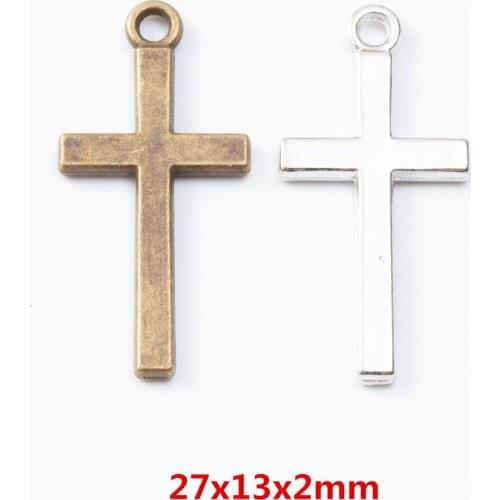 60 pieces of retro metal zinc alloy cross pendant for DIY handmade jewelry necklace making 7175