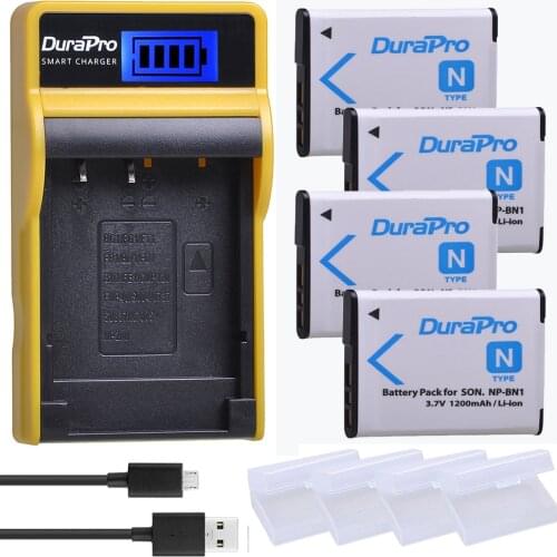 1200mAH NP-BN1 NP BN1 NPBN1 Camera Li-ion Battery + LCD USB Charger For Sony Cyber-Shot DSC S750 DSC S780 W630 TX5 W310 T99