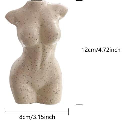 Body Art Design Flower Vase Nude Female Sculpture Flower Vase Creative Hobby Vase Planting Machine Home Accessories Ornamental