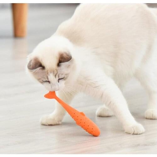Cat Silicone Animal Bite Resistance Chew Molar Toothbrush Interactive Toy Cat accessories مستلزمات قط ط