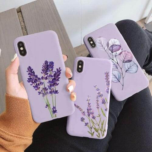 Lavender Flower Plant Back Cover For Huawei P40 Lite E P20 P30 Pro Y9 Prime Y6 Y7 P Smart 2021 2019 Honor 20 Pro 10 Lite 9X Case
