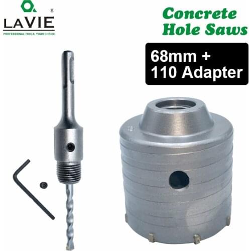 LAVIE 1 set SDS PLUS 68mm Concrete Hole Saw Electric Hollow Core Drill Bit Shank 110mm Cement Stone Wall Air Conditioner Alloy