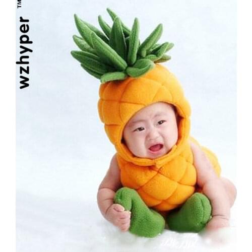 Newborn Baby Clothes Pineapple Cosplay Halloween Clothes Christmas Boys Rompers Kids Costume For Girl Thanksgiving 9 12 Month