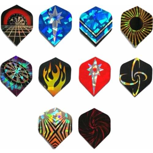 15-30 PCS Beautiful reflective laser dart wing set A B C Darts Flights high quality durable PVC Nice dart flights set Hot