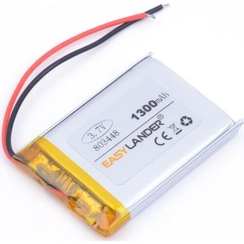 Best battery brand 1pcs 3.7V,1300mAH 803448 polymer lithium ion / Li-ion battery for model aircraft GPS mp3 mp4 cell phone speak