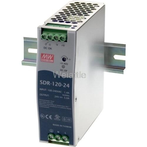 MEAN WELL original SDR-120-48 48V 2.5A meanwell SDR-120 48V 120W Single Output Industrial DIN RAIL with PFC Function