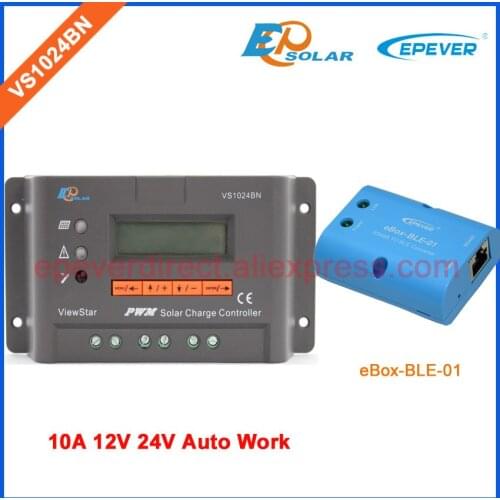 Mini controller small home system use PWM VS1024BN lcd display 10A 10amps bluetooth function eBOX 24V battery charger