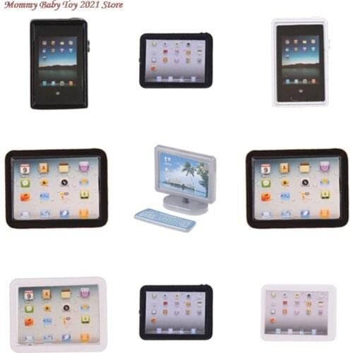1/12 Dollhouse Miniature Accessories Mini Computer Model Simulation Tablet PC Toys Doll House Decoration Furniture Toys