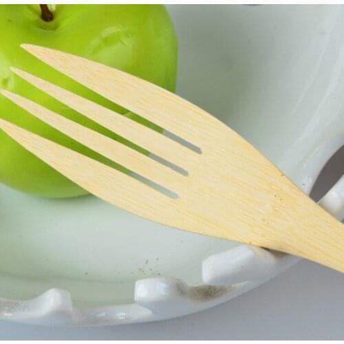2014 The new environmentally friendly green tableware creative food fork fruit cake made of bamboo forks lot Wholesale