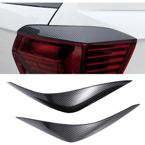 NEW-Car Headlights Eyelids Eyebrow Abs Trim Stickers Cover for Polo- Plus 2019 2020 Car Styling