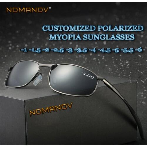 Al-mg Alloy Shield men women polarized sun glasses polarized sunglasses Custom Made Myopia Minus Prescription Lens -1 to -6