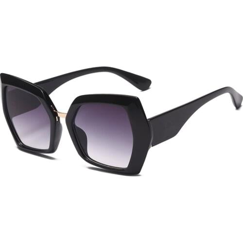 New Fashion Large Frame Square Sunglasses Women 2021 Luxury Brand Trendy Double Color Sun Glasses Female Classic Black Shades