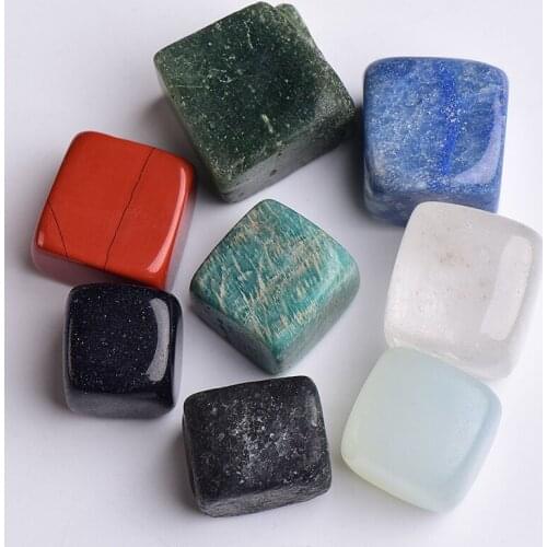 Wholesale Natural Stone lapis lazuli Opal Guardian Foursquare Shape Healing Stone Home Decor Or study room decor Collection Gift