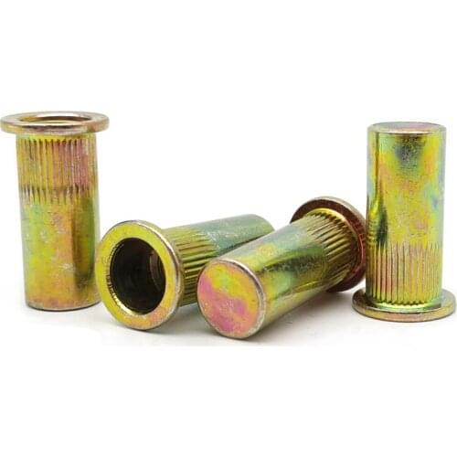 Carbon steel Flat head rivet nut Sealed close end M4 M5 M6 M8 M10 Blind rivet nut Insert nut