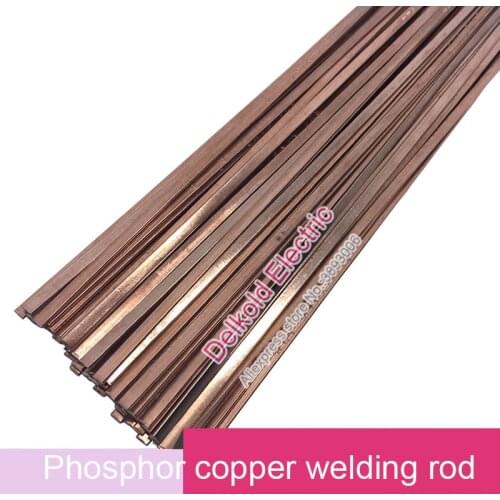 10pcs 1.2X3.2X500mm flat silver electrode low temperature phosphor copper welding rod BCu93P