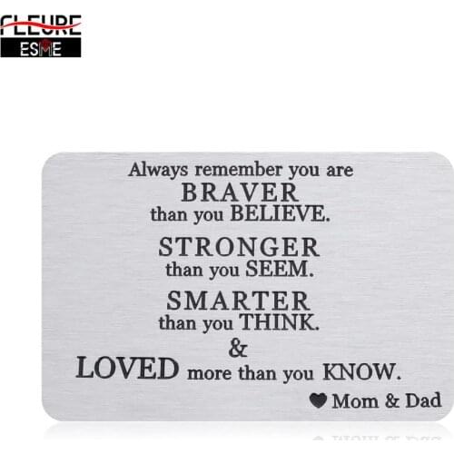 Class 2020 Graduation Gift Wallet Inserts Card for Son Daughter from Dad Mom Engraved Always Remember Birthday Graduation Gifts