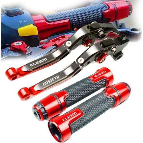 For KAWASAKI KLE500 Motorcycle Brake Clutch Lever Extendable Adjustable Hand Grip Handlebar KLE 500 1991-2007 1992 1993 1994 95