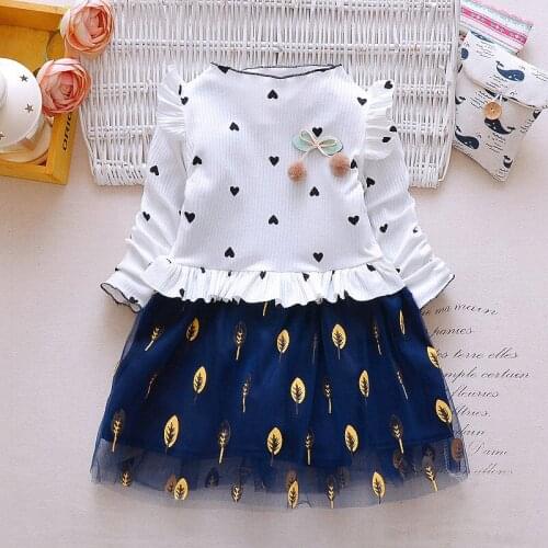 Floral Mesh Stitching Doll Princess Dress Kids Dresses for Girls Flower Girl Dresses Toddler Christmas Outfits Halloween Clothes