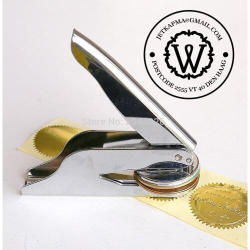 Custom address Embosser Stamp,Personalized Embosser,Wedding steel embosser,stamp,wedding logo seal, design your own logo