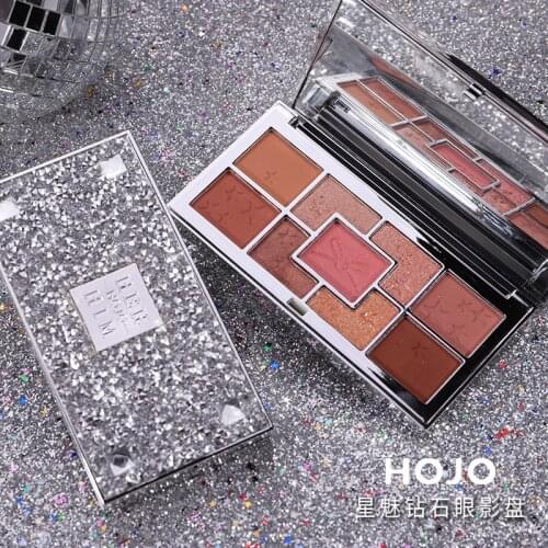 Starry Diamond Eyeshadow Palette Silky Delicate Touch Matte Shimmer Glitter Lasting Pigmented Waterproof Charming Eyes Makeup