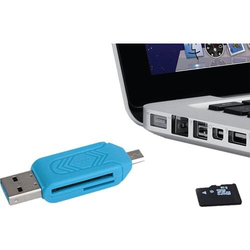 Universal 2 in 1 OTG Micro SD TF Flash Memory Smart External Card Reader USB 2.0 OTG Adapter for Phone Extension Headers