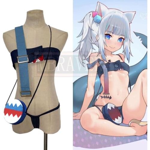 Youtube Vtuber hololive Gawr Gura Sexy Bikini Beach Swimsuit Cosplay Costume Uniform Christmas Halloween Custom-made Any Size