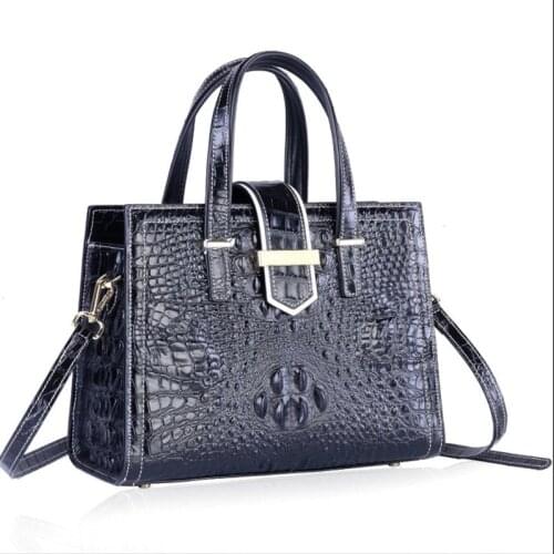 Free shipping Crocodile Woman Package Single Shoulder Genuine Leather High Archives Portable Messenger Beach Bag Fashion Women