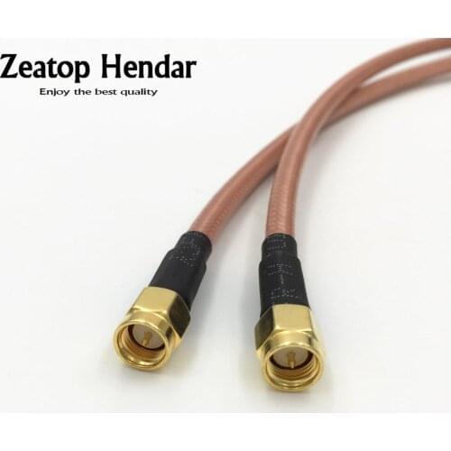 10Pcs RG142 Low Loss Cable SMA Male to Male Jack SMA M/M Plug RF Crimp Coax Pigtail Antenna Wire Connector 20CM 30CM 50CM 1M 2M