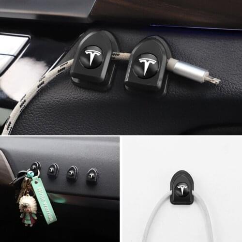 2Pcs Self Adhesive Car Mini Storage Hooks For Tesla Model 3 Model X Model S Model Y