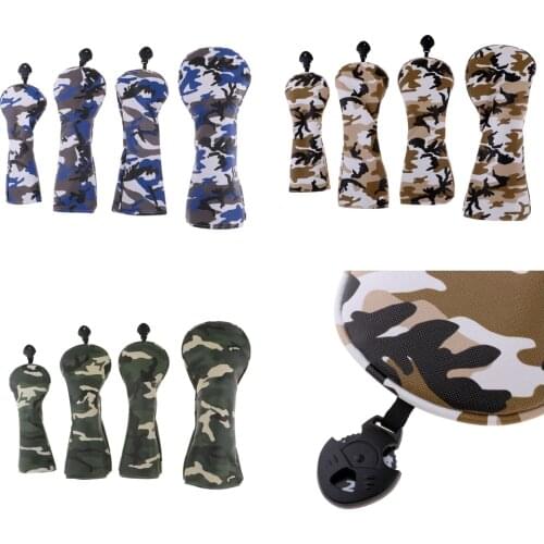 4Pcs Professional Golf Club Headcover Waterproof 460cc Driver Wood Head Covers - 1,3,5,UT & Adjustable No. Tag 2, 3, 4, 5, 7, X