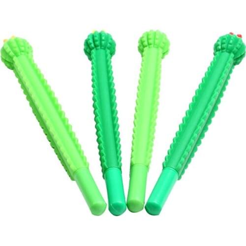 40PCS Creative 0.5mm Black Ball Pen Students Carbon Signing Pen Cactus Gel Pen Kawaii School Supplies Stationery