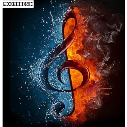 5D Diy Diamond Painting Musical Notation Diamond Embroidery Full Square Needlework Diy Craft Rhinestone Mosaic Home Decorative