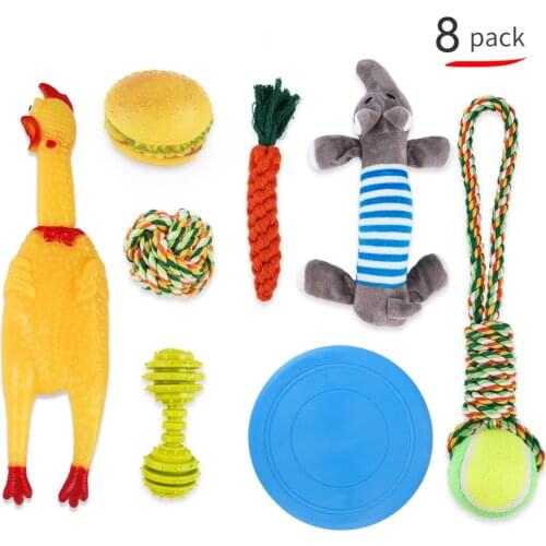 7/10 Pack Pet Dog Toy for Large Small Dogs Ball Toothbrush Dog Toy Christmas Products for Dogs Chew Toy Accessories