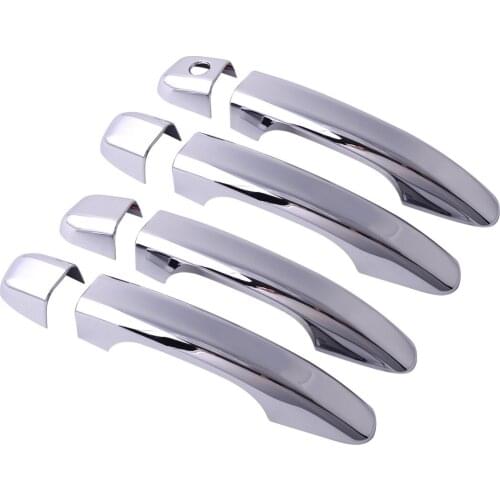 8Pcs/Set Chrome Exterior Door Handle Cover Trim W-O Smart Keyhole ABS Moulding Car Fit for Honda Accord 2018 2019 2020