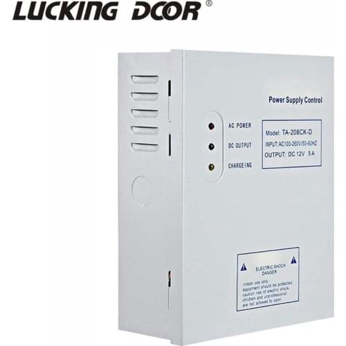 AC 110~240V Door Access Control System Switch Power Supply Time Delay Max 15 Second Frequency Power DC12V 5A 50W