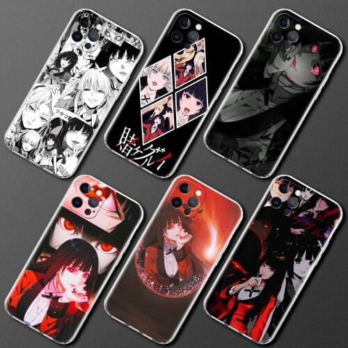 Phone Case For Apple iPhone 12 Mini 11 Pro Max 7 8 XR XS X 6 6S Plus SE 2020 Airbag Soft Shell Back Cover Kakegurui Jabami Anime