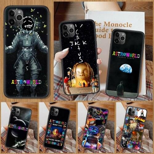 Rapper travis scott Phone Case For iphone 5 5S SE 2 6 6S 7 8 11 12 Mini Plus X XS XR Pro Max black 3D coque trend cell cover