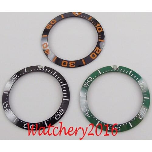 39.9mm Ceramic Watch Bezel Insert For Automatic Mens Watch Face Inner Diameter 31.6mm Watches Replacement Accessories
