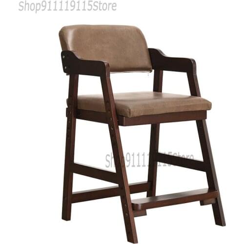 Solid Wood Childrens Learning Adjustable Lifting Seat For Primary School Students Household Writing Desk Chair Dining Chair Bac