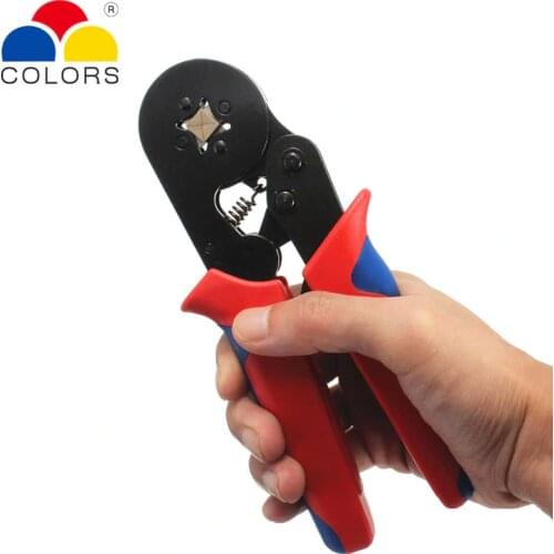 HSC8 6-4A AWG23-10 Wire Stripper Self Adjusting Crimping Plier Ratcheting Ferrule Tube Terminal 0.25-6mm2 Crimper Tool